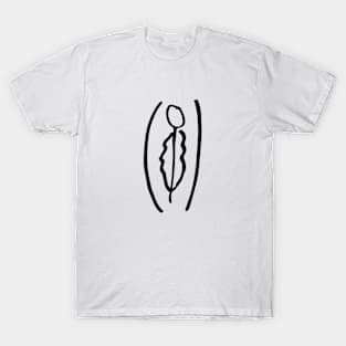 Hand drawn vulva - "The Lauren" T-Shirt